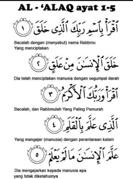 Detail Surat Al Alaq Ayat 1 5 Dan Artinya Nomer 2