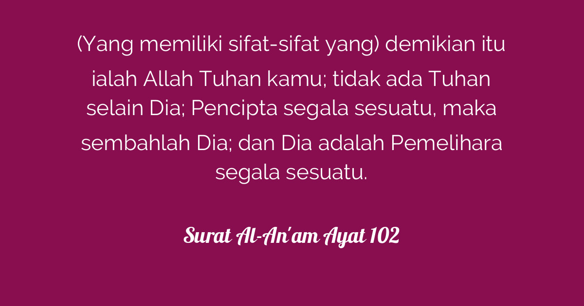 Detail Surat Al An Am Ayat 102 Beserta Artinya Nomer 29