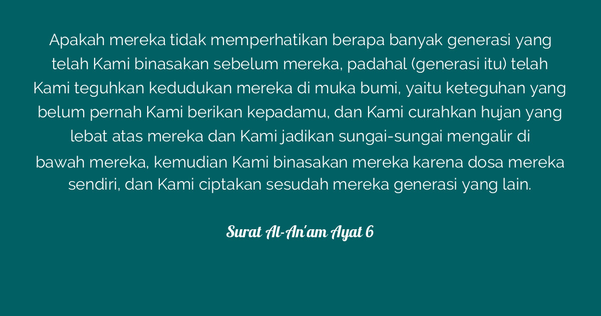 Detail Surat Al An Am Berapa Ayat Nomer 25