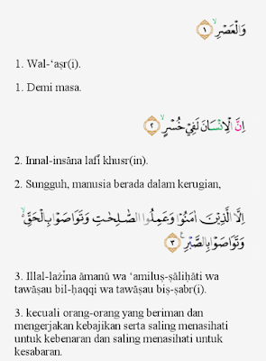 Detail Surat Al Ashr Beserta Artinya Nomer 45