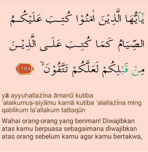 Detail Surat Al Baqarah Ayat 183 Beserta Artinya Nomer 11