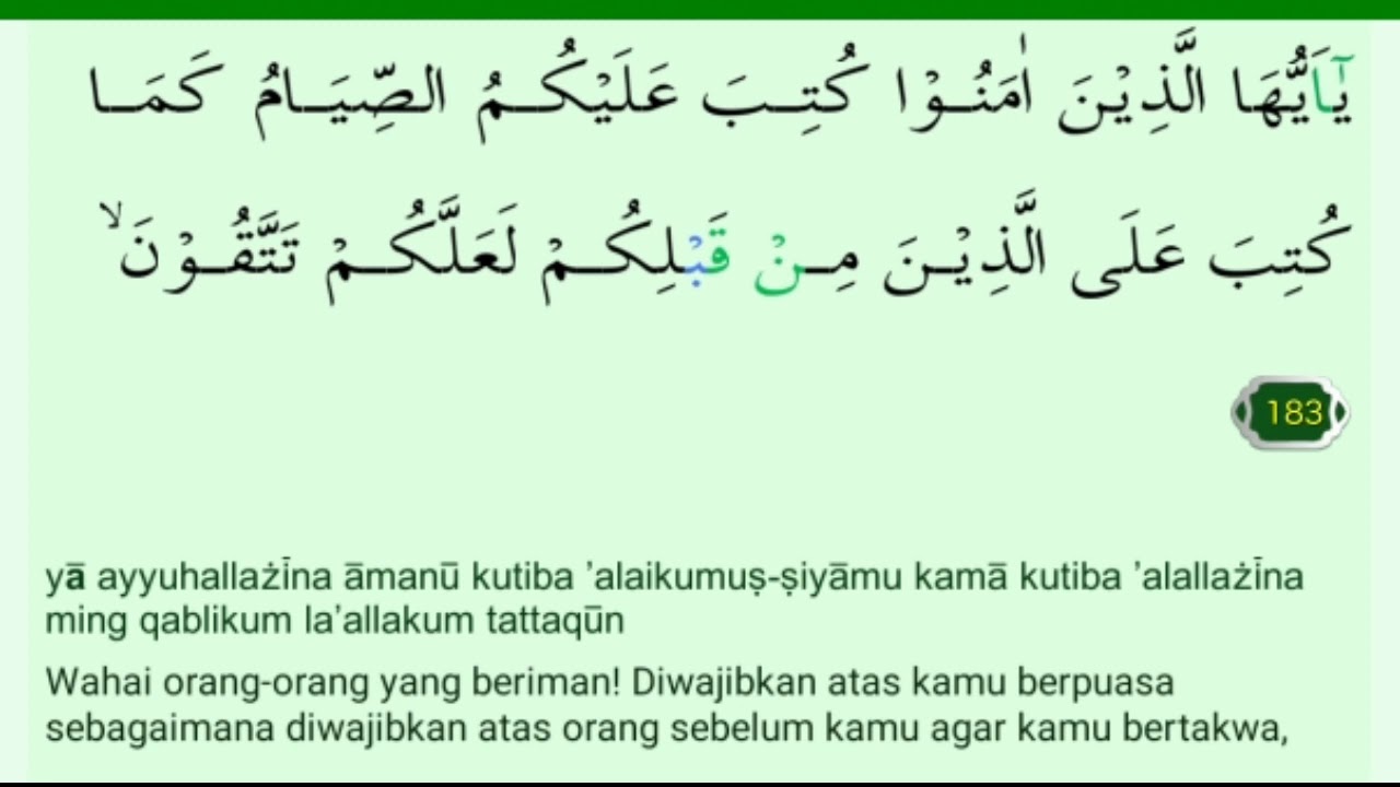 Detail Surat Al Baqarah Ayat 184 Beserta Artinya Nomer 15