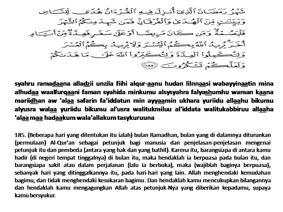 Detail Surat Al Baqarah Ayat 185 Dan Artinya Nomer 9