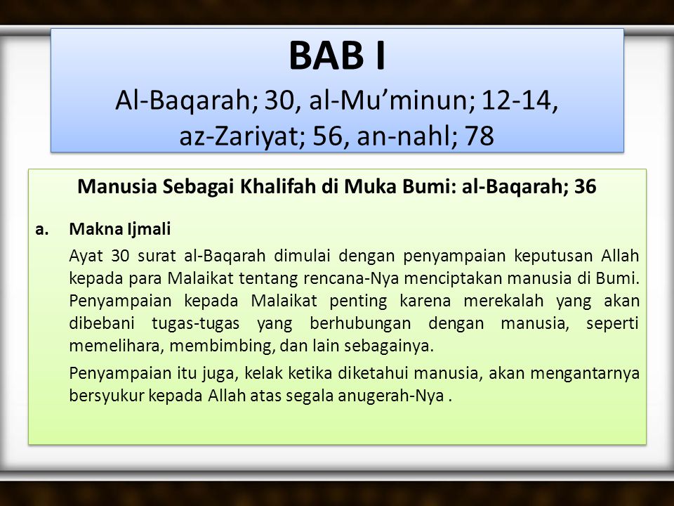 Detail Surat Al Baqarah Ayat 30 Dan Artinya Nomer 49