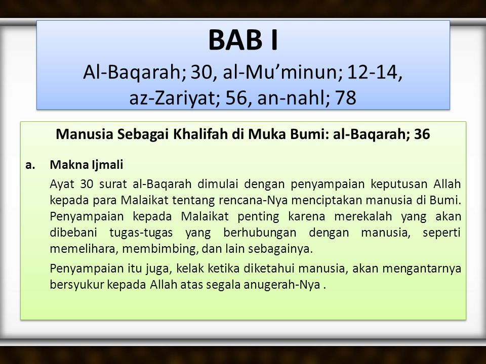 Detail Surat Al Baqarah Ayat 30 Menjelaskan Tentang Nomer 44