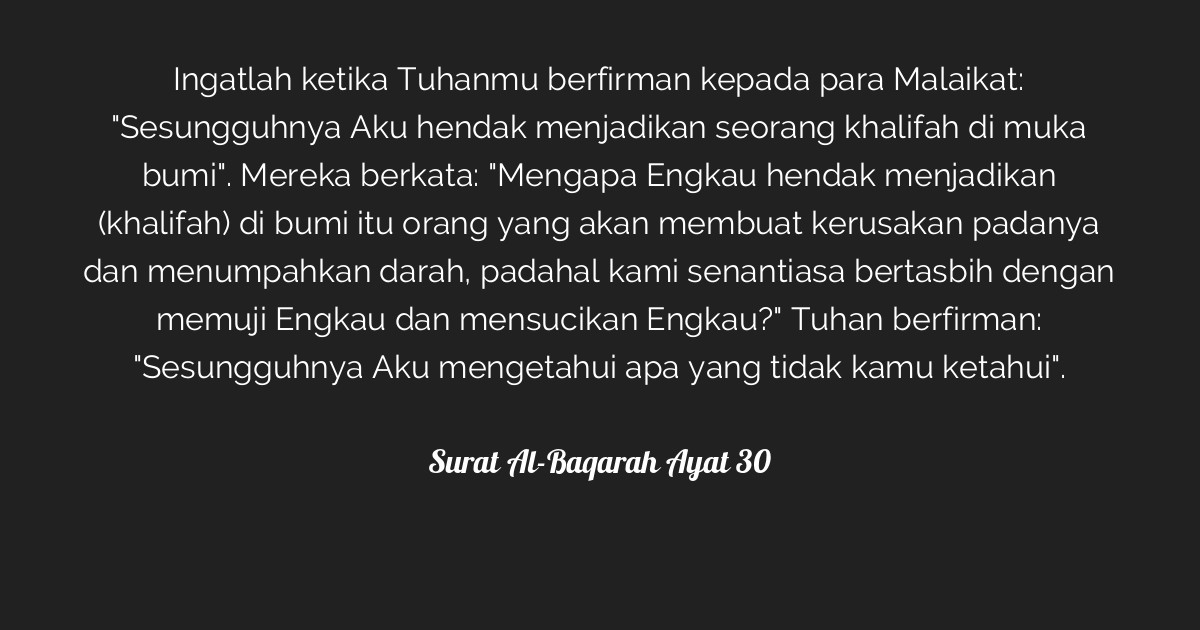 Detail Surat Al Baqarah Ayat 30 Menjelaskan Tentang Nomer 8