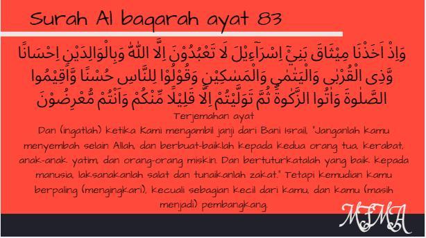 Detail Surat Al Baqarah Ayat 83 Beserta Artinya Nomer 14