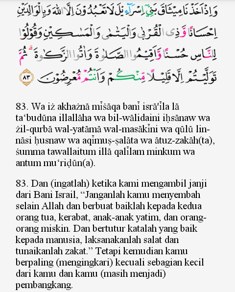 Detail Surat Al Baqarah Ayat 83 Beserta Artinya Nomer 3