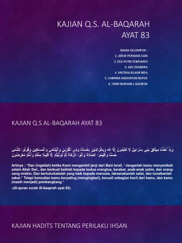 Detail Surat Al Baqarah Ayat 83 Beserta Artinya Nomer 24