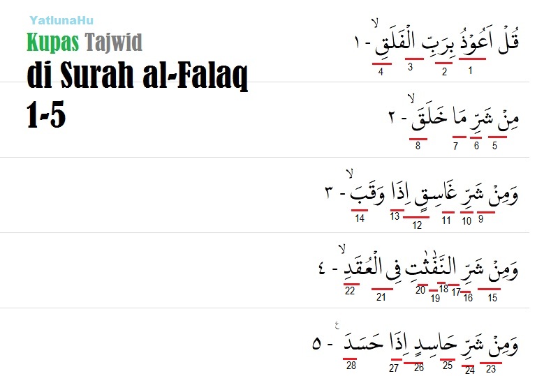 Surat Al Falaq Beserta Tajwidnya - KibrisPDR