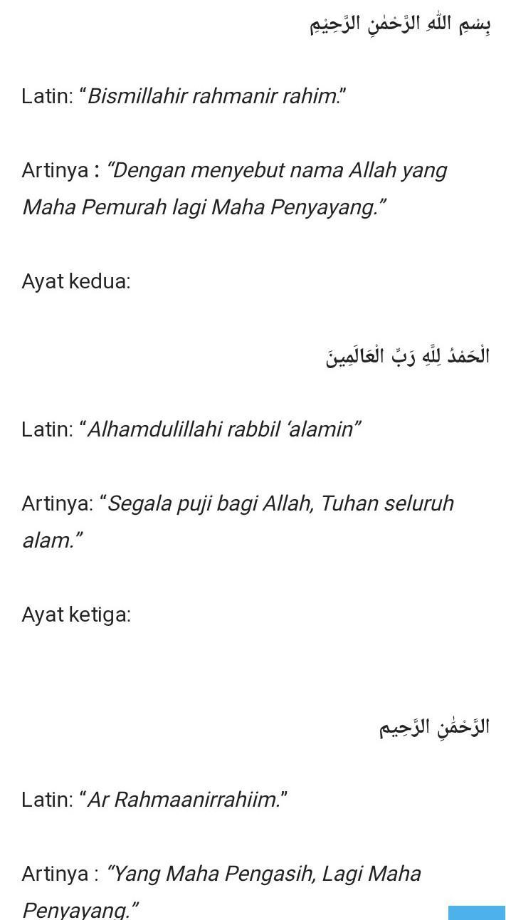 Detail Surat Al Fatihah Beserta Artinya Nomer 45