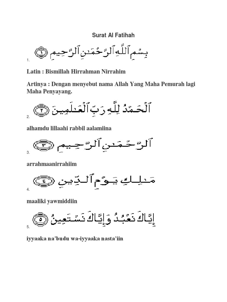 Detail Surat Al Fatihah Dan Artinya Nomer 42