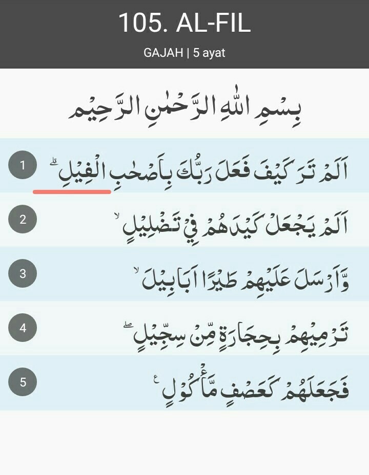 Detail Surat Al Fiil Terdiri Dari Berapa Ayat Nomer 10