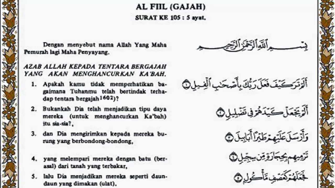 Detail Surat Al Fiil Terdiri Dari Berapa Ayat Nomer 4