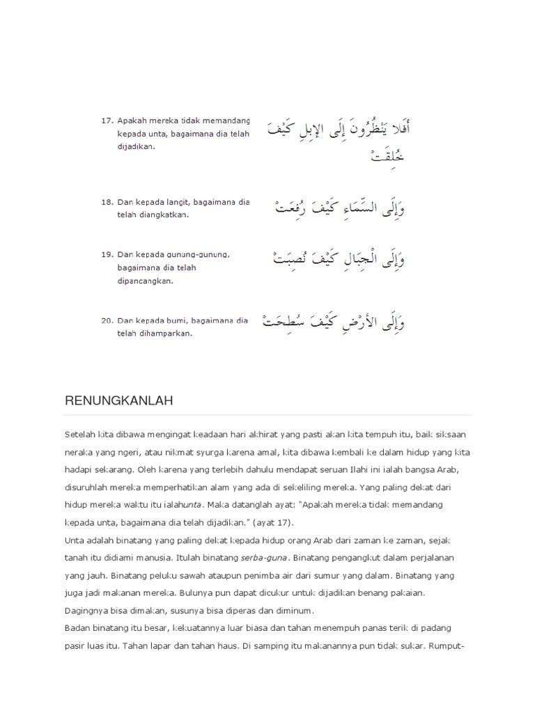 Detail Surat Al Ghasiyah Artinya Nomer 18