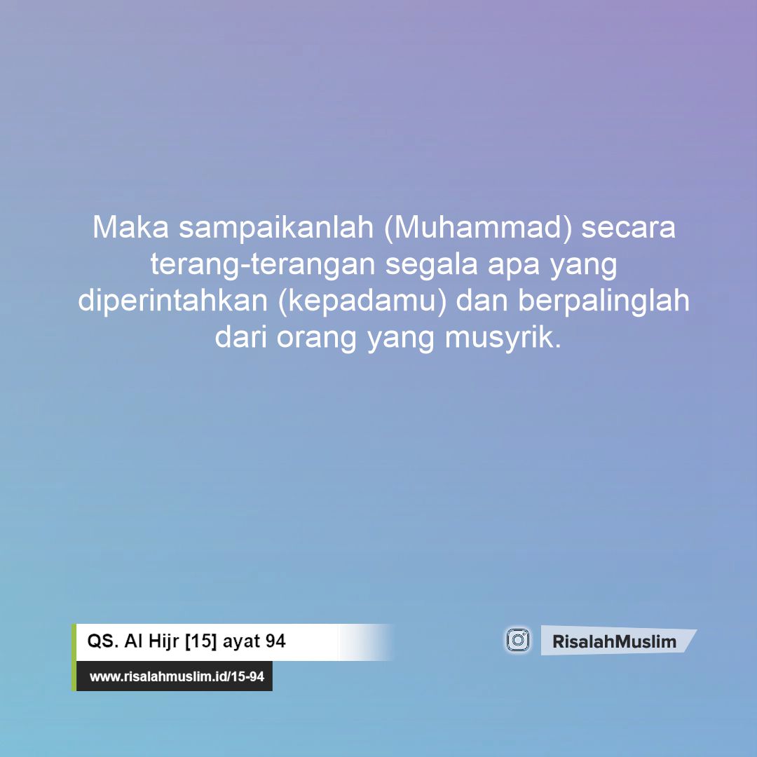 Detail Surat Al Hijr Ayat 94 Beserta Artinya Nomer 19