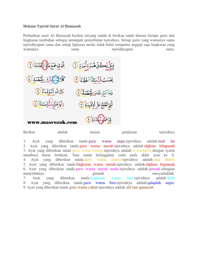 Detail Surat Al Humazah Berapa Ayat Nomer 40