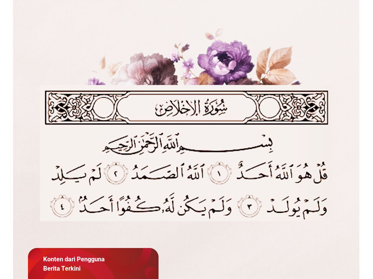 Detail Surat Al Ikhlas Berapa Ayat Koleksi Nomer 21