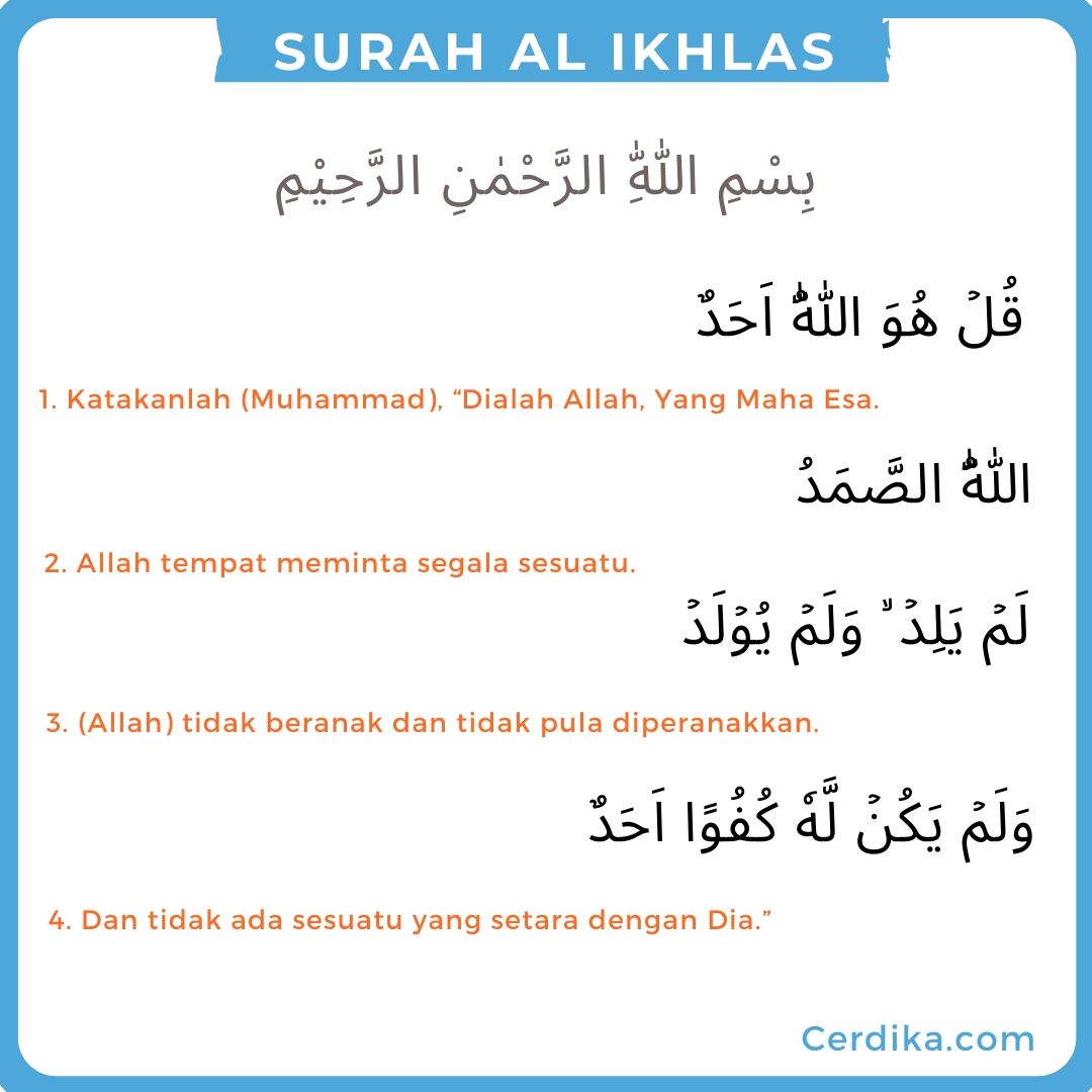 Detail Surat Al Ikhlas Beserta Artinya Nomer 10