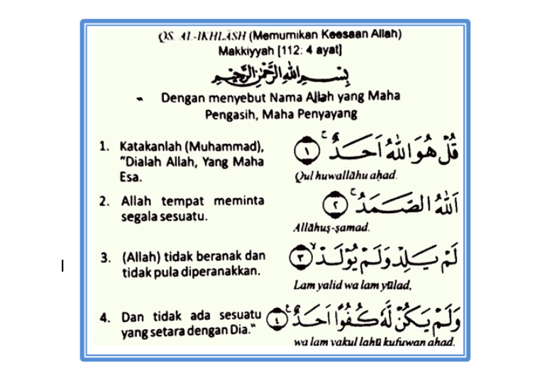 Detail Surat Al Ikhlas Dan Penjelasannya Nomer 2