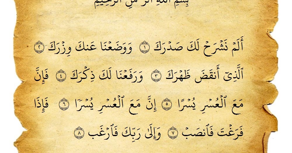 Detail Surat Al Insyirah Bahasa Indonesia Nomer 3