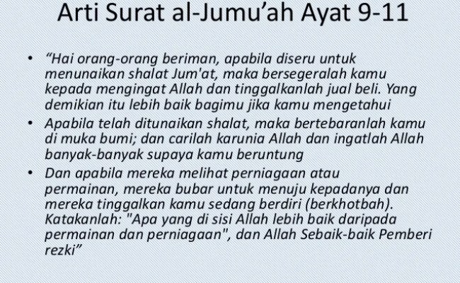 Detail Surat Al Jumu Ah Ayat 9 Beserta Artinya Nomer 37