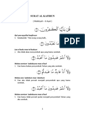 Detail Surat Al Kafirun Bahasa Indonesia Nomer 17