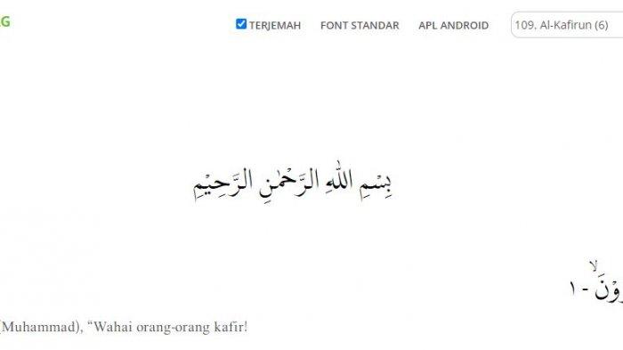 Detail Surat Al Kafirun Bahasa Indonesia Nomer 38