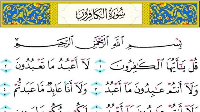 Detail Surat Al Kafirun Beserta Terjemahannya Nomer 38