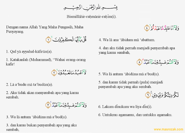 Detail Surat Al Kafirun Latin Beserta Artinya Nomer 8