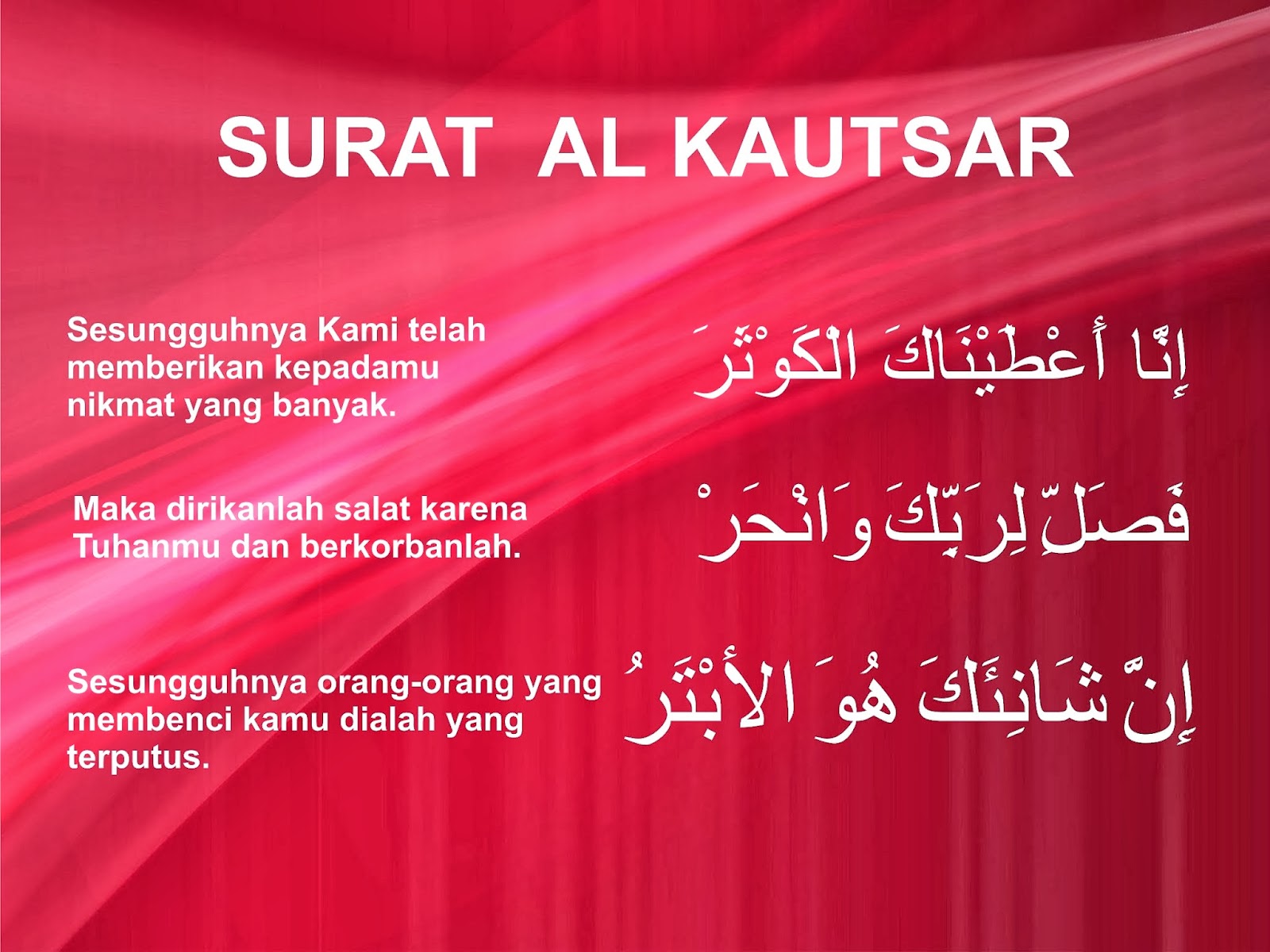 Detail Surat Al Kautsar Menjelaskan Tentang Nomer 16