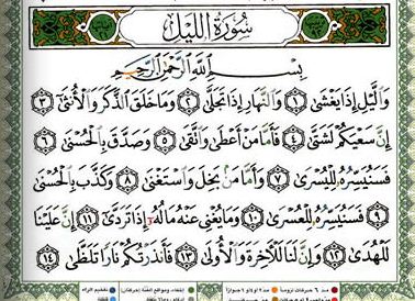 Detail Surat Al Lail Berapa Ayat Nomer 14