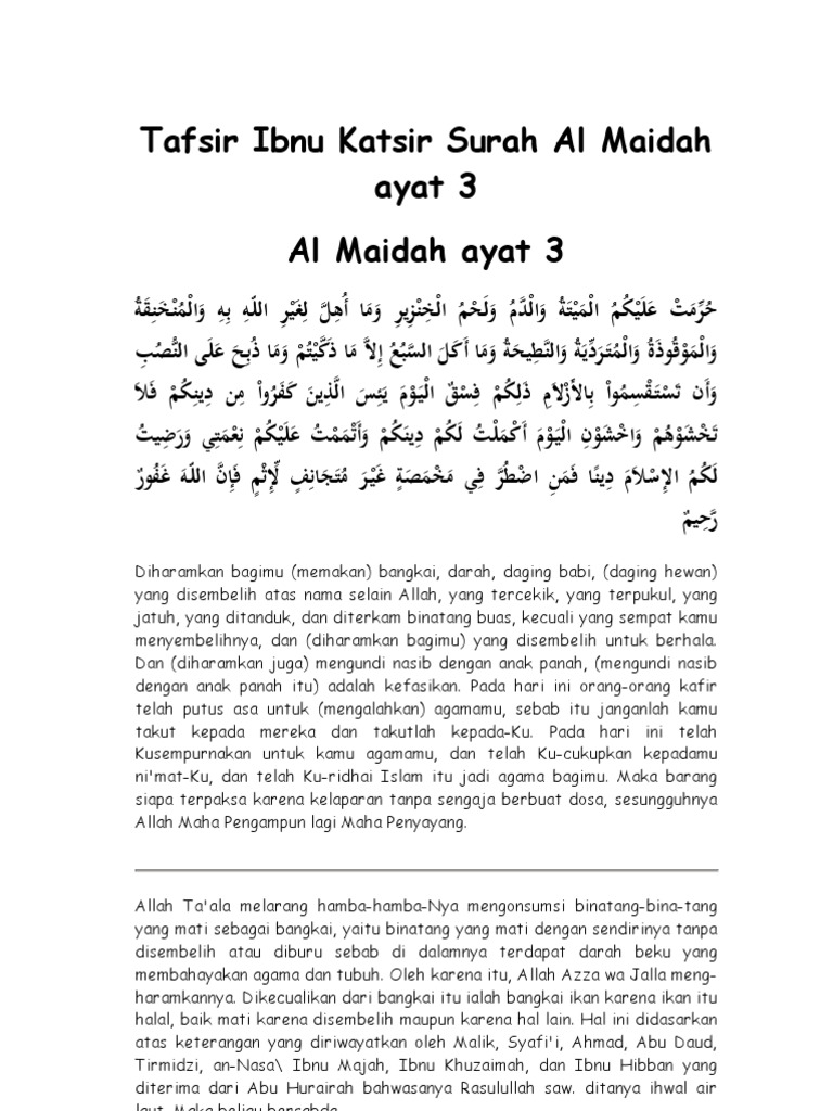 Detail Surat Al Maidah Ayat 2 3 Beserta Artinya Nomer 8