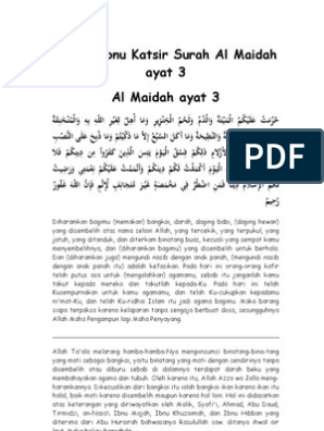 Detail Surat Al Maidah Ayat 3 Arab Latin Dan Artinya Nomer 9