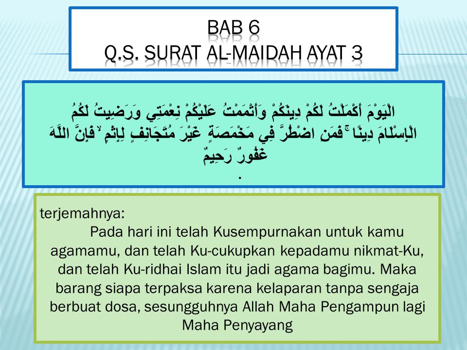 Detail Surat Al Maidah Ayat 3 Dan Artinya Nomer 23