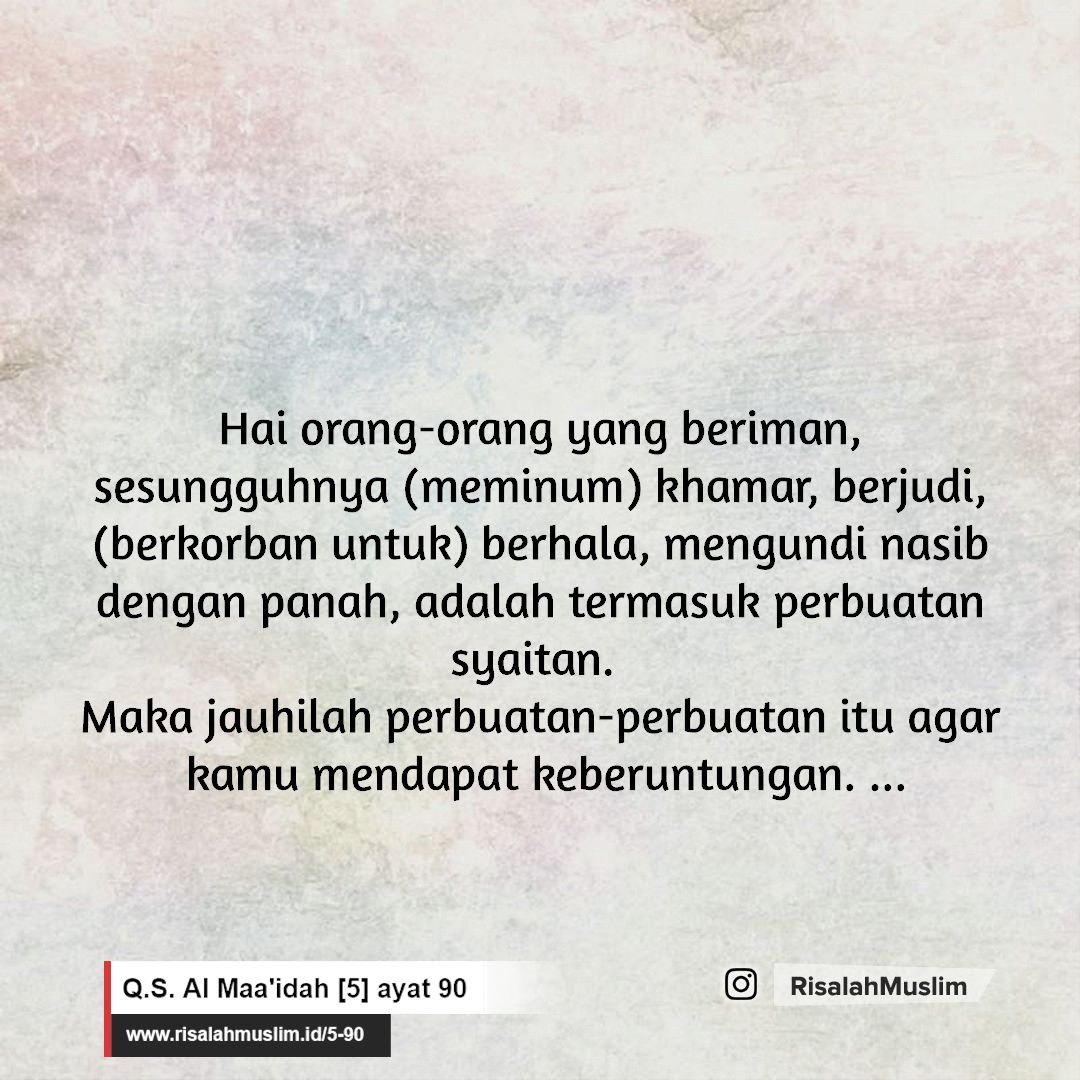 Detail Surat Al Maidah Ayat 90 Dan Artinya Nomer 11