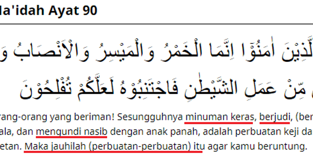 Detail Surat Al Maidah Ayat 90 Latin Dan Artinya Nomer 5