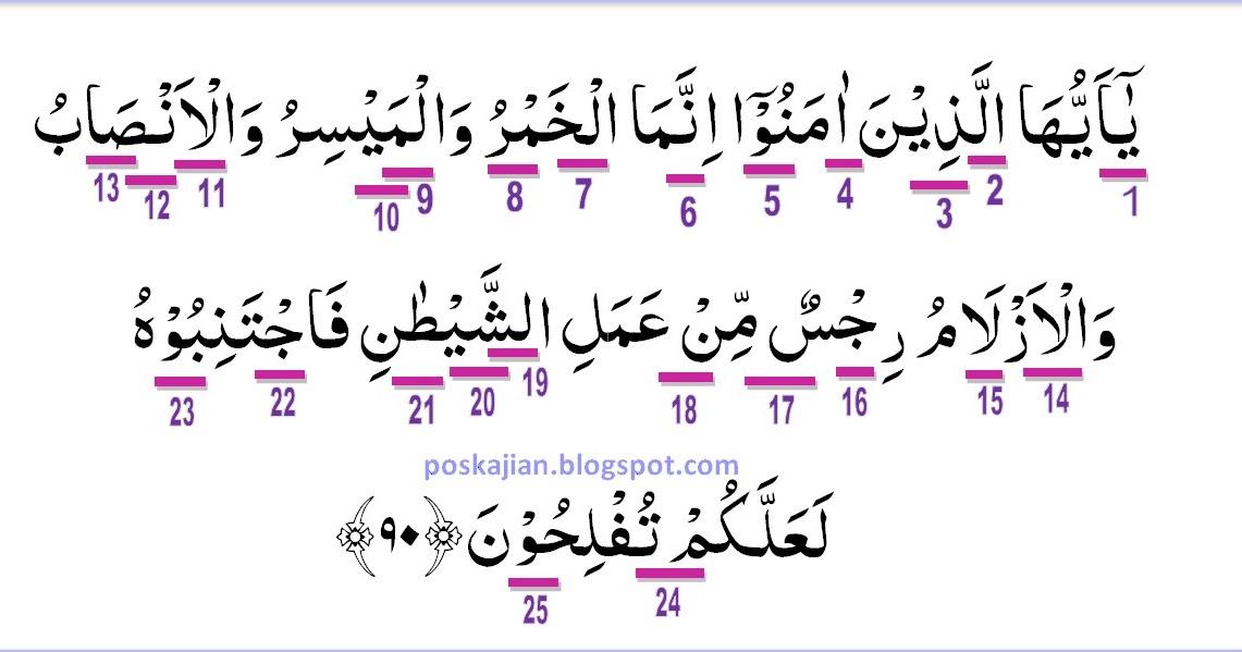 Detail Surat Al Maidah Ayat 90 Latin Dan Artinya Nomer 6