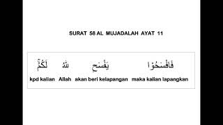 Detail Surat Al Mujadalah 11 Nomer 21