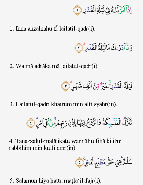 Detail Surat Al Qadr Dengan Artinya Nomer 6