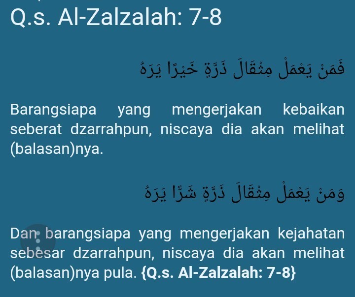 Surat Al Zalzalah Ayat 7 8 Dan Artinya - KibrisPDR