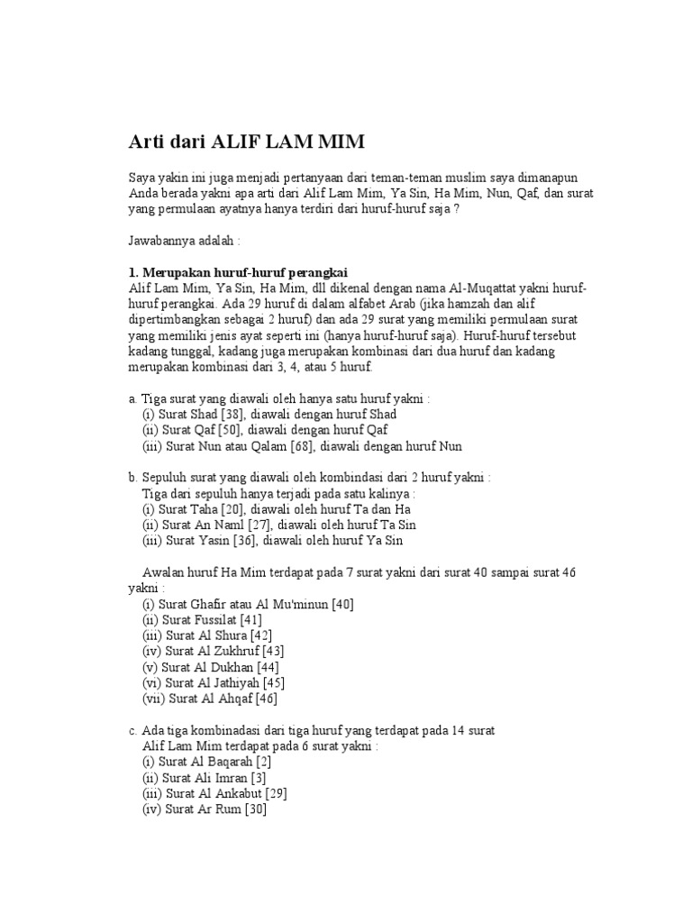 Detail Surat Alif Lam Mim Artinya Nomer 11