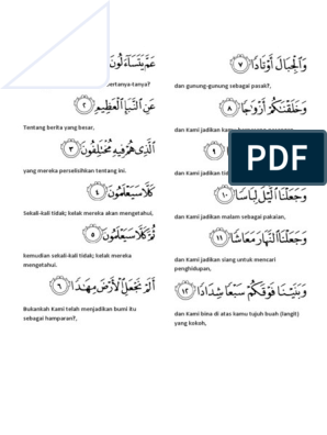 Detail Surat An Naba Bahasa Indonesia Nomer 7