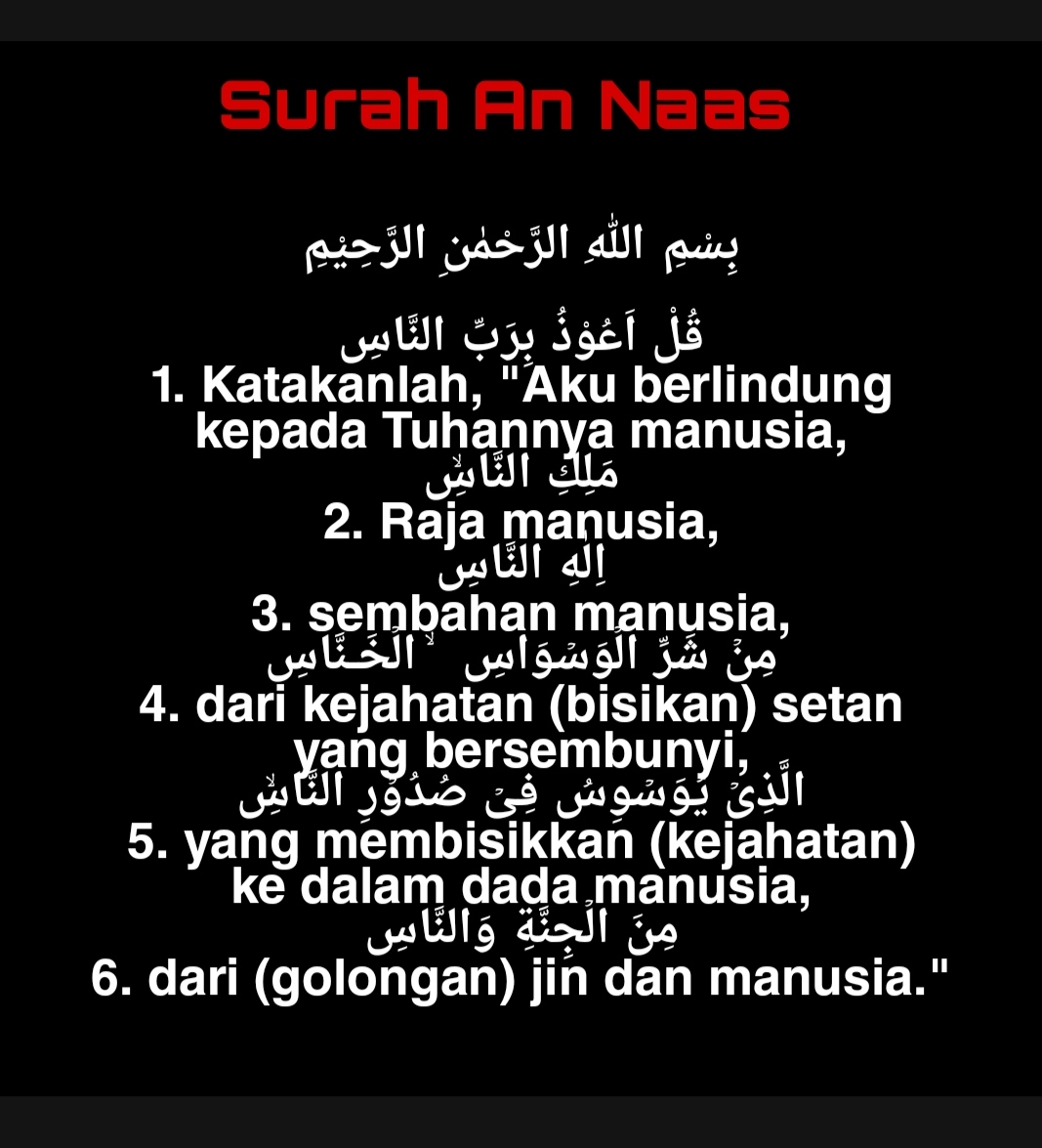 Surat An Nas Untuk Segala Hajat - KibrisPDR