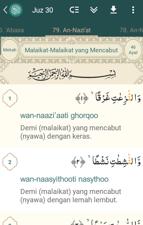 Download Surat An Naziat Diturunkan Di Kota Nomer 5