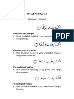 Detail Surat An Naziat Latin Nomer 8