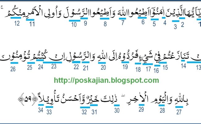 Detail Surat An Nisa Ayat 59 Beserta Artinya Perkata Nomer 18