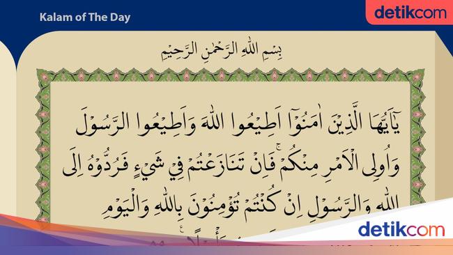 Detail Surat An Nisa Ayat 59 Beserta Artinya Perkata Nomer 37