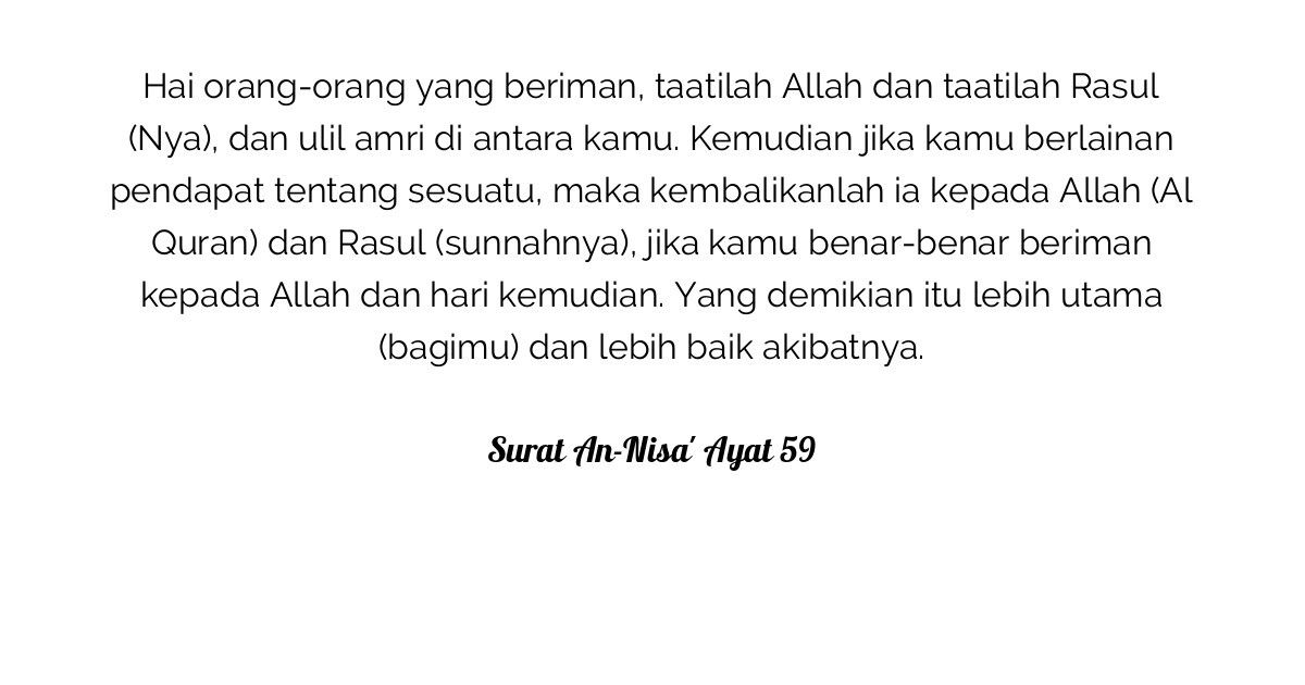 Detail Surat An Nisa Ayat 59 Beserta Artinya Perkata Nomer 41