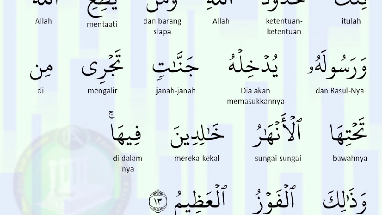 Detail Surat An Nisa Ayat 59 Beserta Artinya Perkata Nomer 7